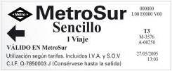 Sencillo MetroSur